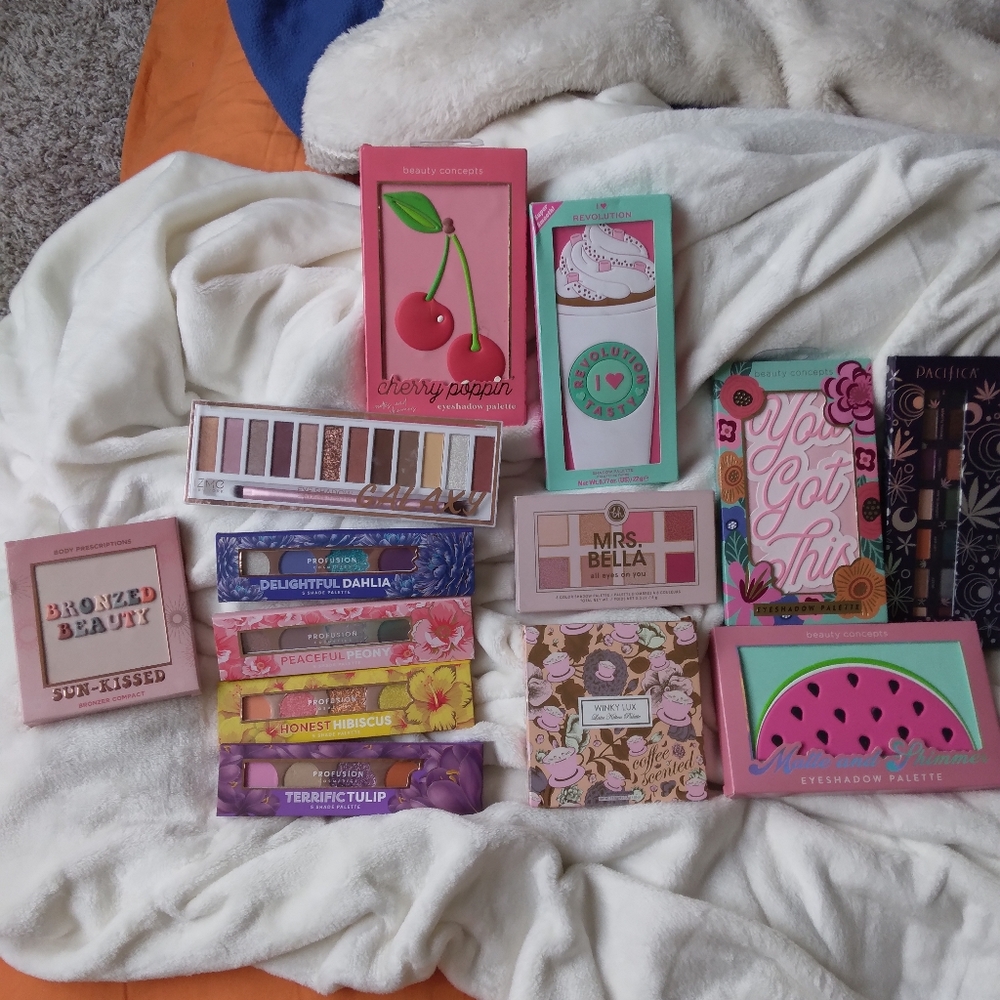 Pallets of makeup great for beginners.